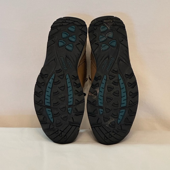 All grain leather brown & teal Columbia hiking boots - Picture 6 of 8